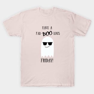 Ghost with Sunglasses Fab-BOO-lous Friday T-Shirt